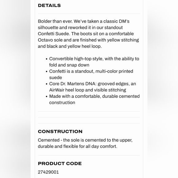 Dr. Martens Sheridan Confetti Suede Boots *NWT* - Picture 10 of 11